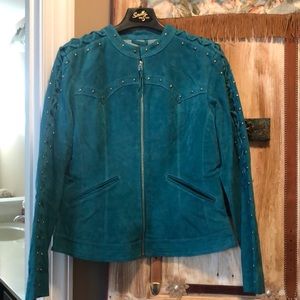 Scully suede turquoise jacket